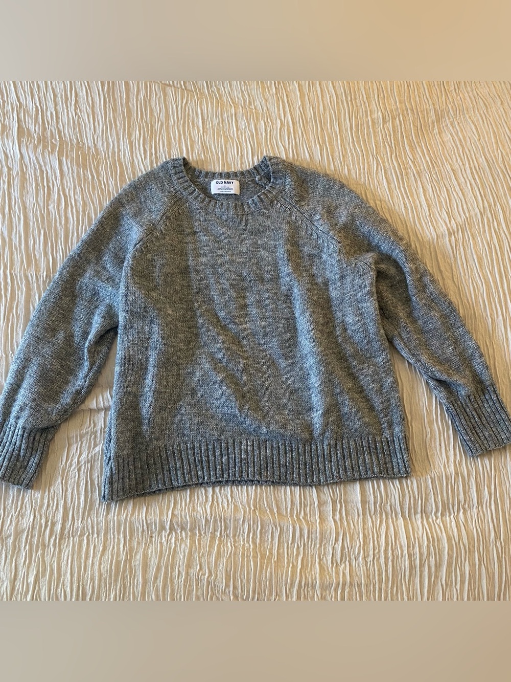 Old Navy Gray Crewneck Knit Sweater